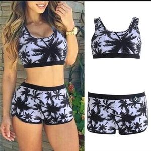 NEW; In packaging crop top & high waisted shorts